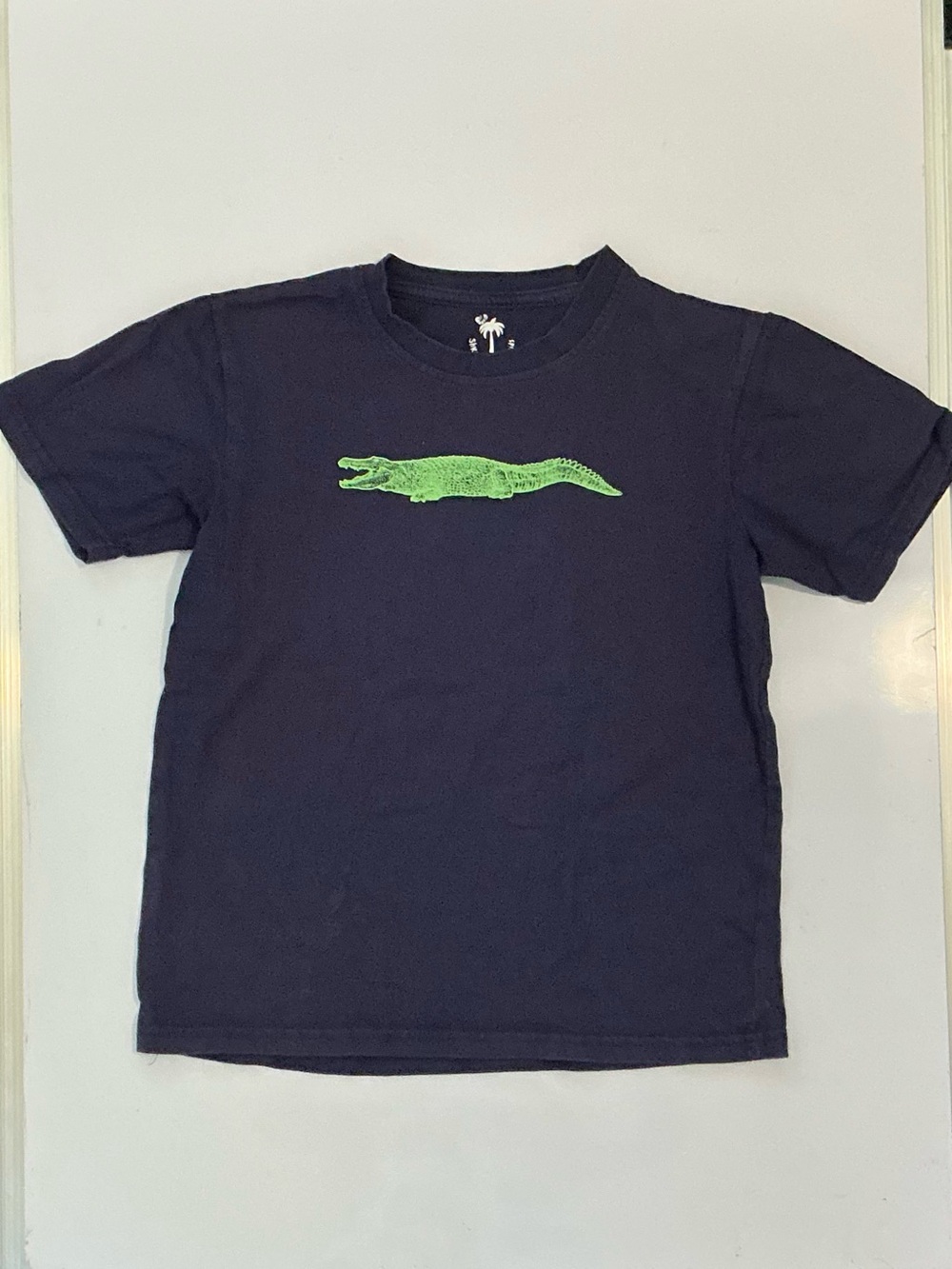 Shrimp & Grits Kids Boys Navy Alligator Appliqué T-Shirt